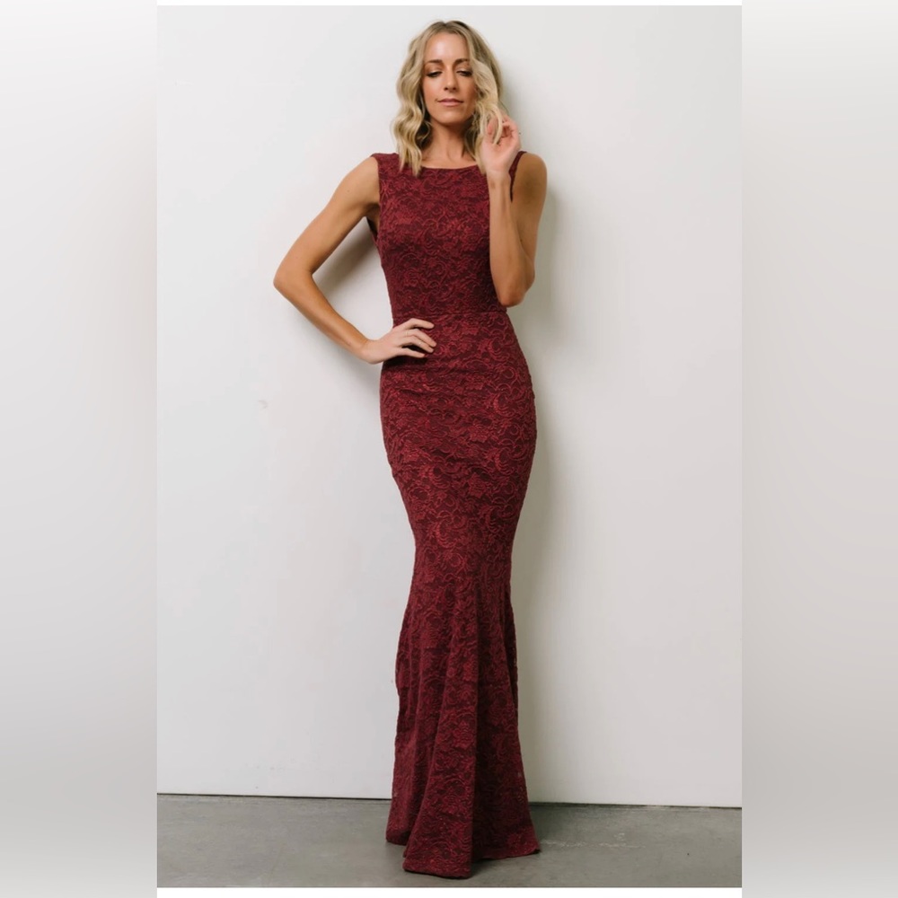 Gorgeous Baltic Born Long Size Large Valentine Sparkle Maxi Dress | Berry